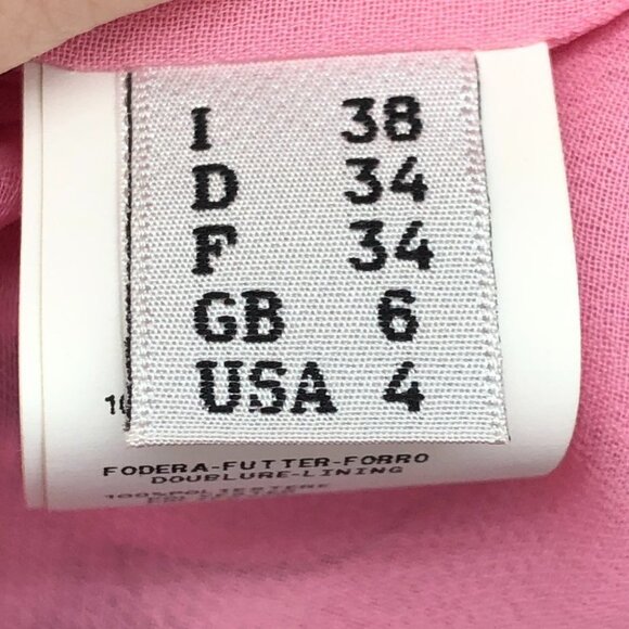 MOSCHINO Black and Pink V-Neck Bones Prehistoric Print Silk Dress Cheap and Chic - Picture 11 of 16